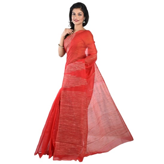 Gicha Saree in Red