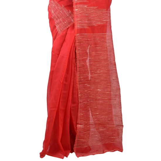 Gicha Saree in Red